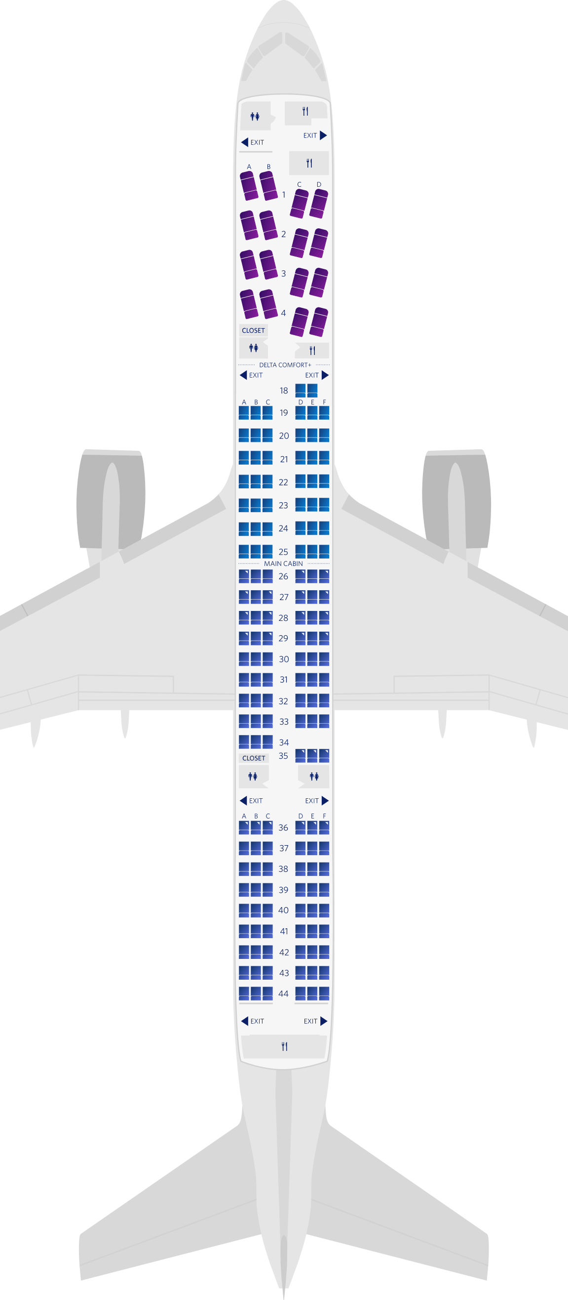 ボーイング757-200-75S型機シートマップ