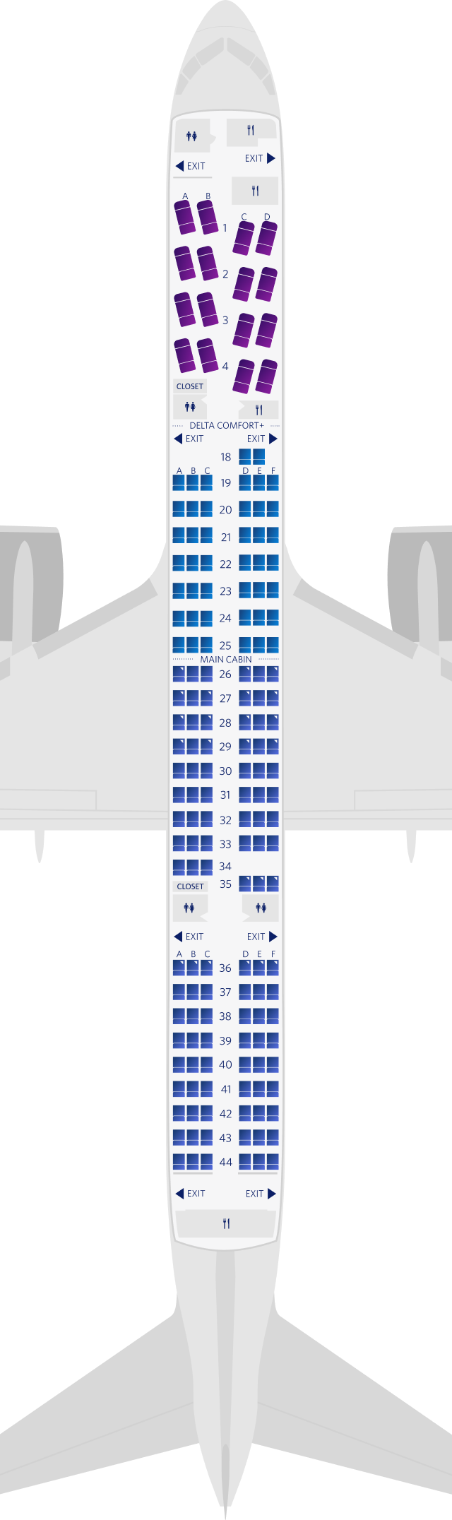 ボーイング757-200-75S型機シートマップ