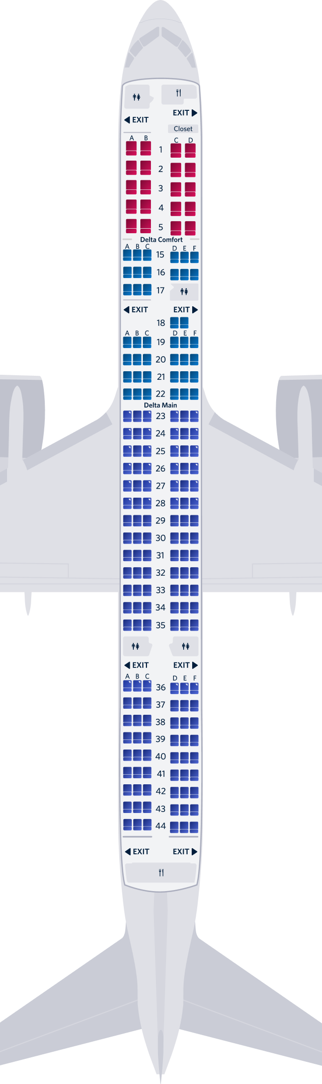 ボーイング757-200-75G型機シートマップ