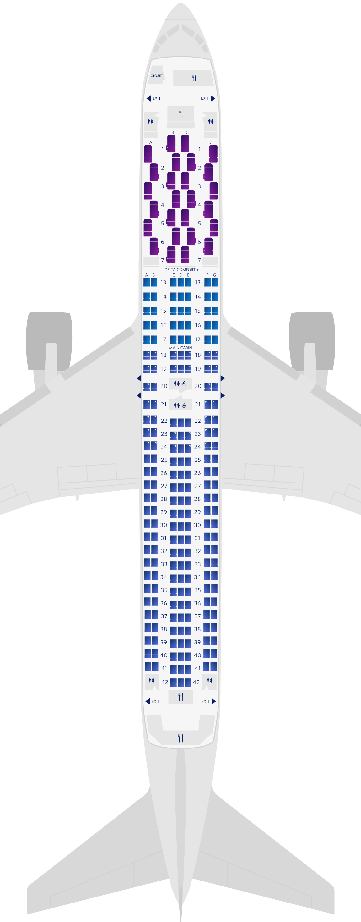 ボーイング767-300ER（76Z）シートマップ