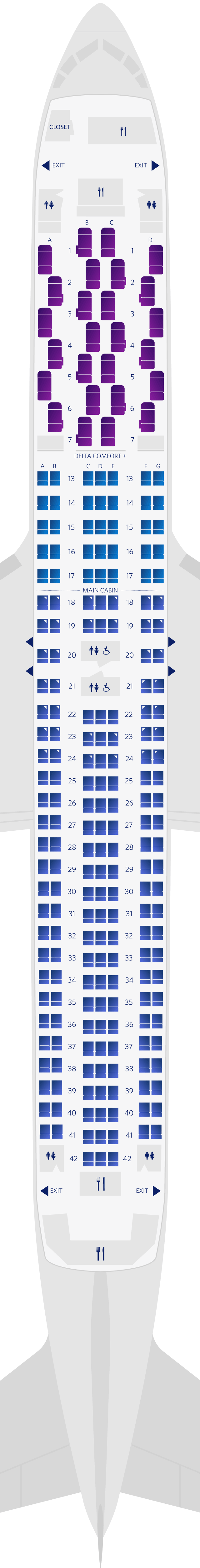 波音767-300ER (76Z)座位图