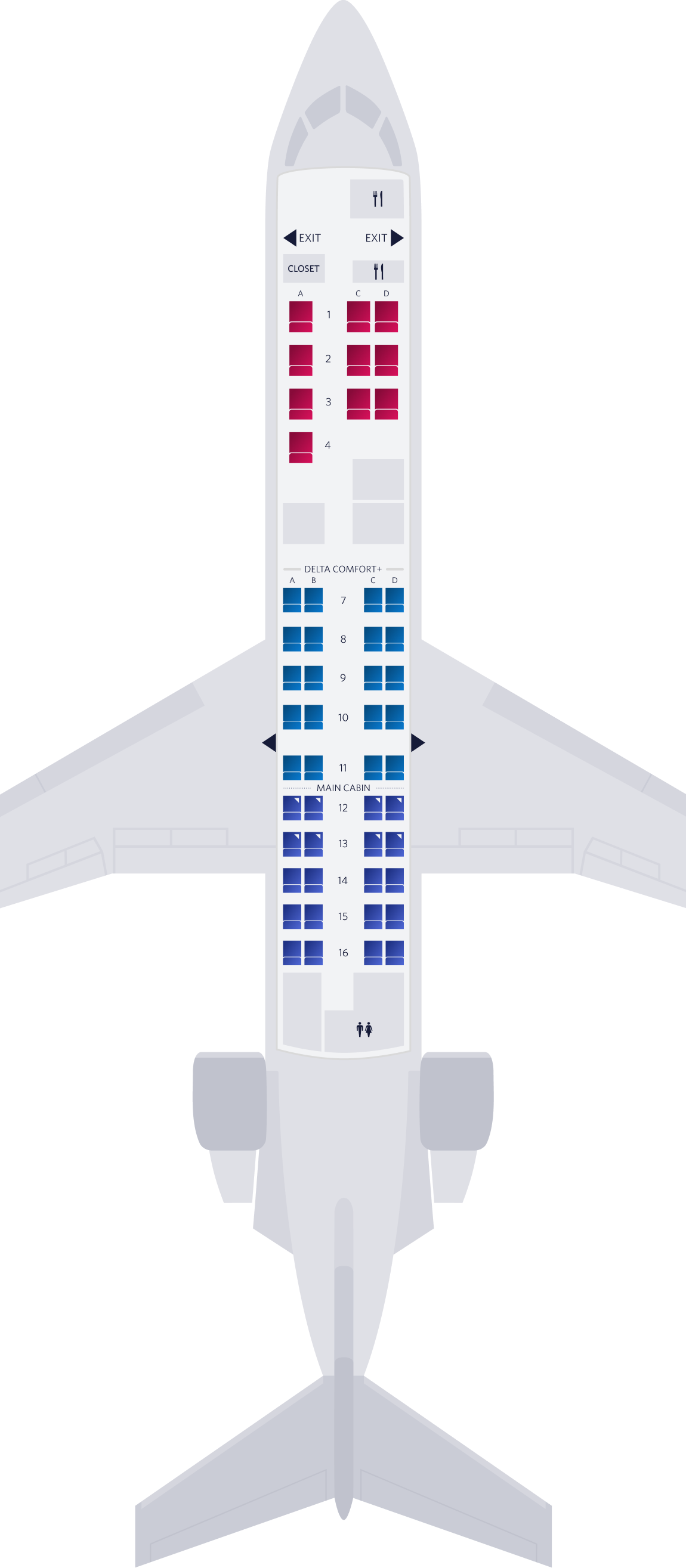 봄바디어 CRJ-550(50) 좌석 배치도