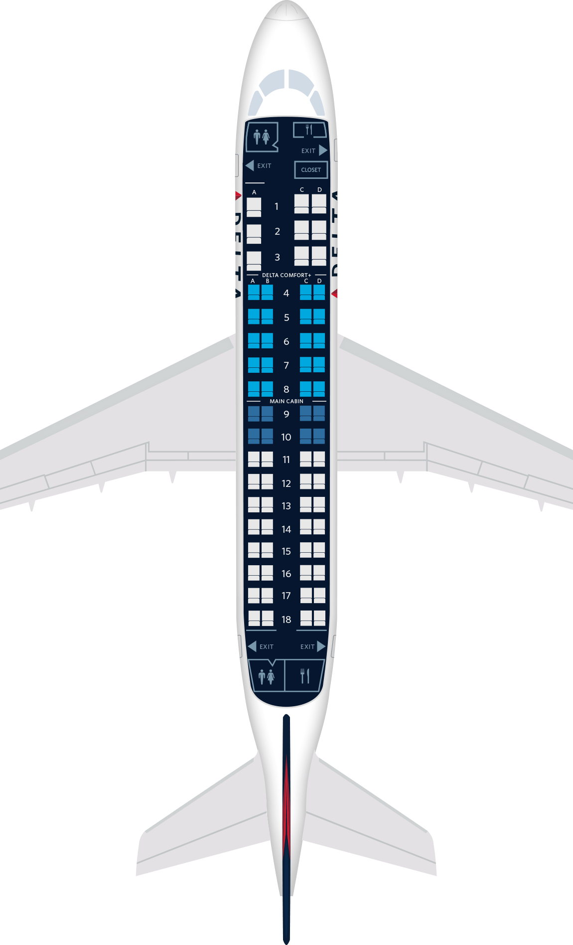 Embraer E-170 Seat Maps, Specs & Amenities | Delta Air Lines