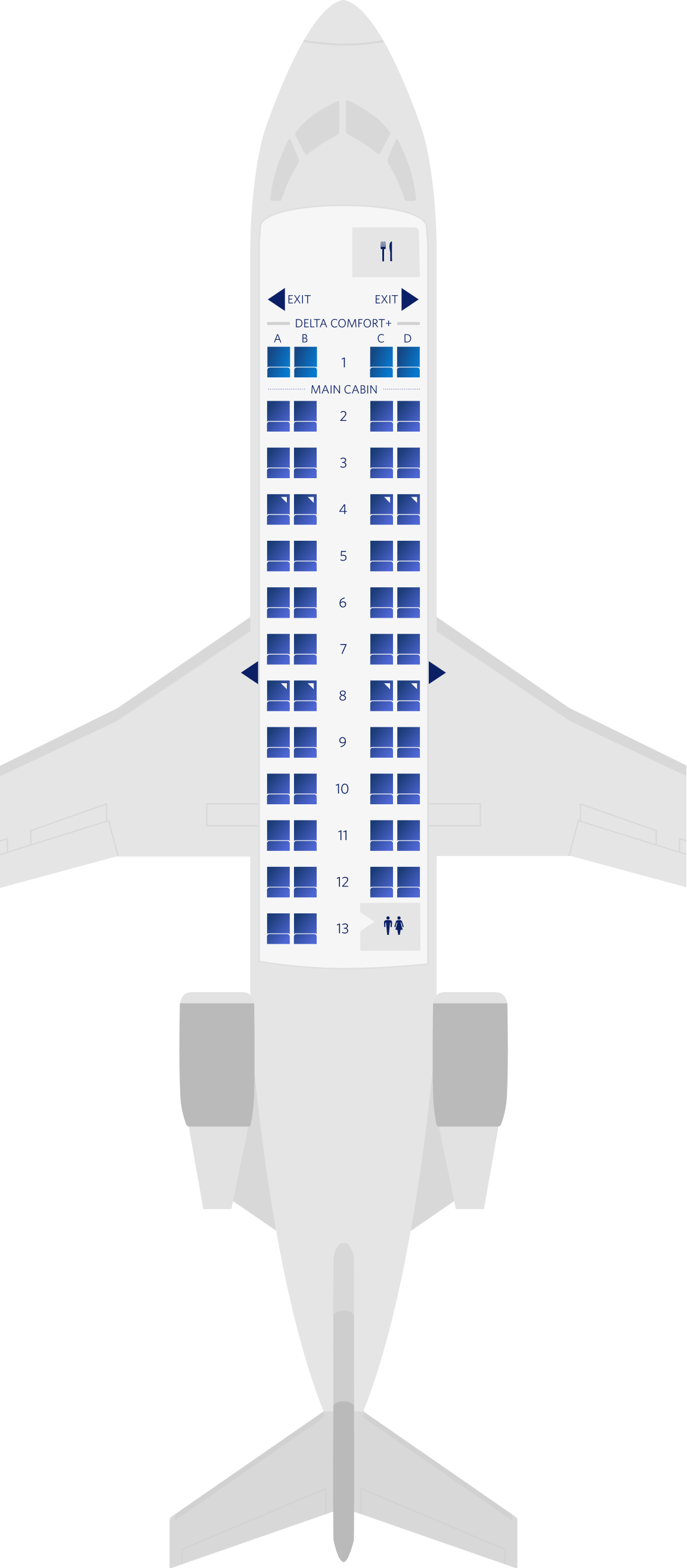 봄바디어 CRJ-200 좌석 배치도