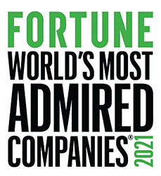 フォーチュン誌の2021年「世界で最も賞賛される企業（World's Most Admired Companies 2021）」