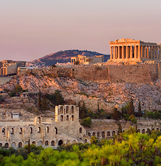 The Acropolis in Athens Greece