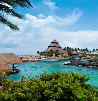 Pool at resort in Cancun.