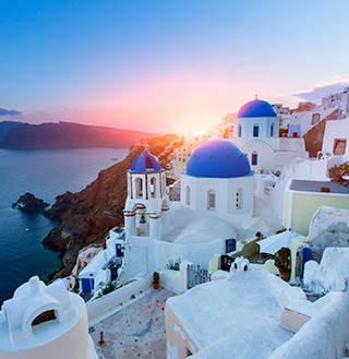 The Caldera in Santorini Greece