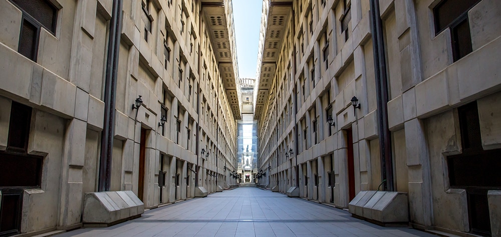 Colonial-era historic building Columbus Lighthouse in the Dominican Republic.
