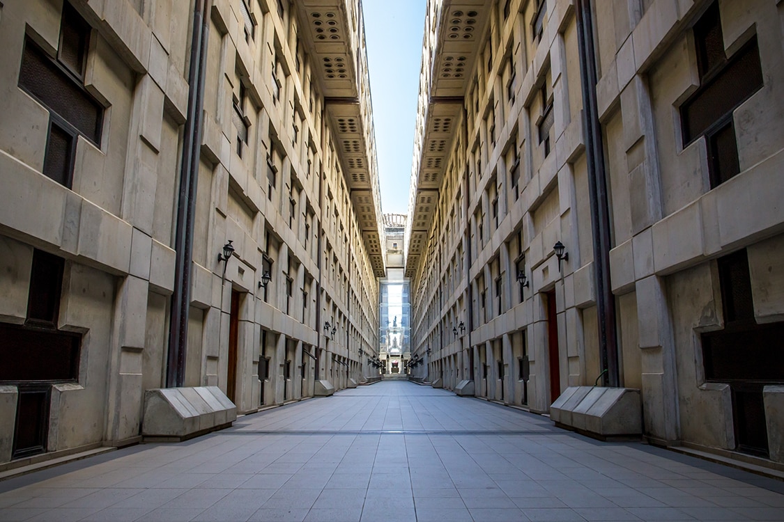 Colonial-era historic building Columbus Lighthouse in the Dominican Republic.