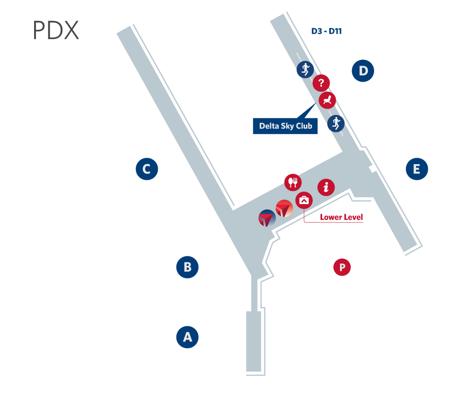 Plan de l'aéroport de Portland Plan de l'aéroport de Portland