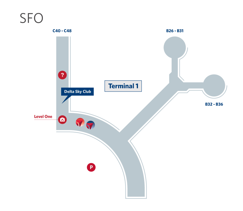 Flughafen-Lageplan für SFO Flughafen-Lageplan für SFO
