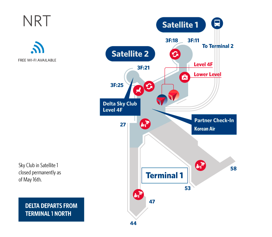Plan de l'aéroport de Tokyo-NRT Plan de l'aéroport de Tokyo-NRT
